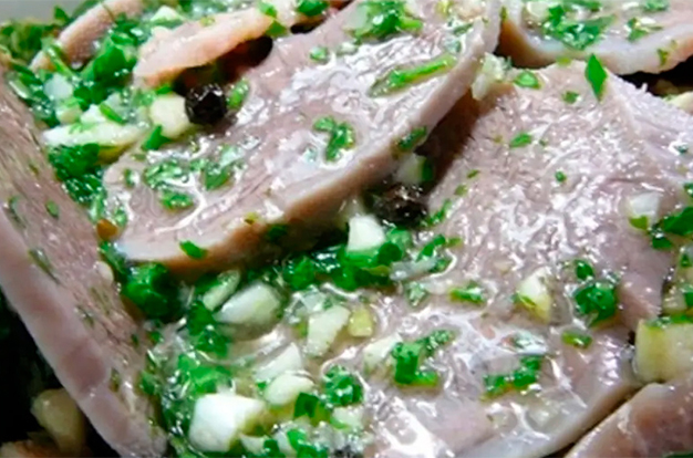 Lengua a la vinagreta